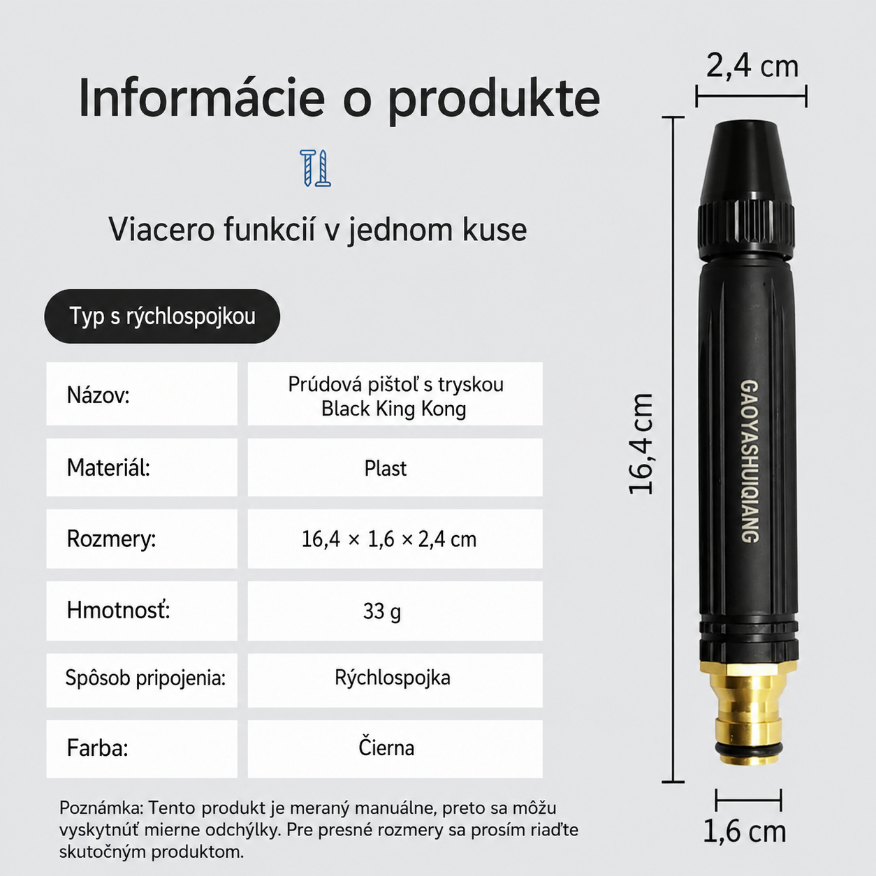 AKCIA: Iba 6,25 € za kus! Billhol®🛒 Vysokotlaková pištoľ – Ideálna na umývanie auta a polievanie záhrady. 🚿🚚