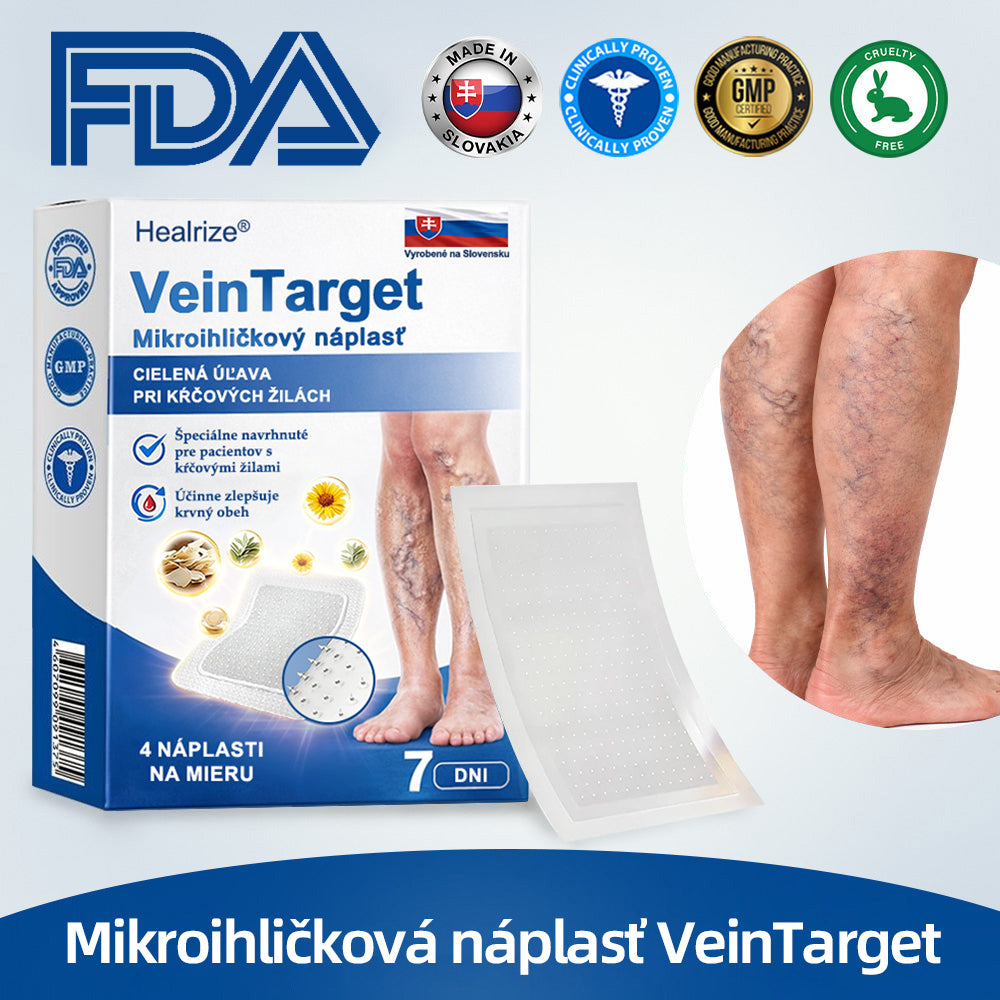🇸🇰👨‍⚕️✅ Healrize® VeinTarget mikrojihlová náplasť ⚡ Okamžitá úľava, dlhodobé výsledky