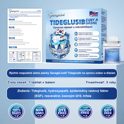 GаrаgеLіnе® 🦷 Tideglusib Rýchlo rozpustné pásiky na obnovu zubov a ďasien 💡💡(Podporujú regeneráciu zubov a pomáhajú zmierniť nepohodlie ďasien a bežné problémy ústnej dutiny)