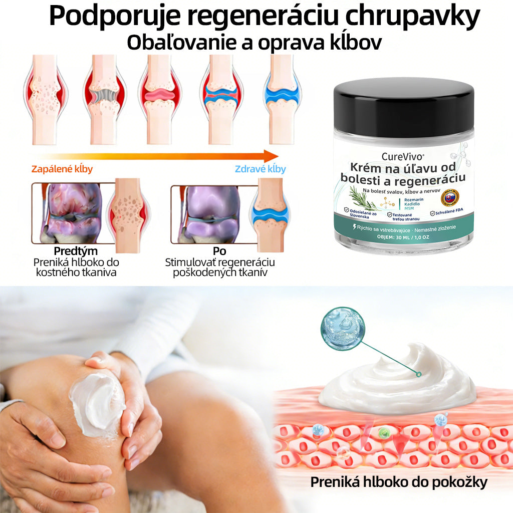 [Novoročná špeciálna ponuka] CureVivo® krém na zmiernenie bolesti a regeneráciu🤶Na bolesti svalov, kĺbov a nervov