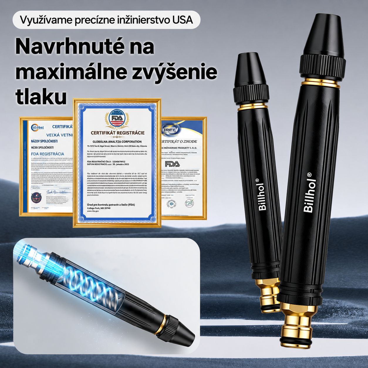 AKCIA: Iba 6,25 € za kus! 🛒 Billhol®🚚 Vysokotlaková pištoľ – Ideálna na umývanie auta a polievanie záhrady. 🚿💦